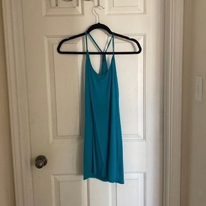 Blue bodycon mini dress